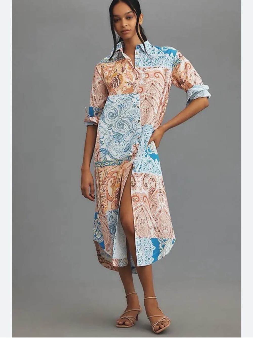 Maeve Soren Long-Sleeve Shirt Dress